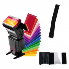 Цветные гелевые творческие фильтры для вспышек – набор из 12 штук