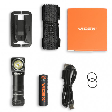 Ліхтар VIDEX VLF-A056H 200lm, Li-ion 800mAh, COB-світло, компактний формат