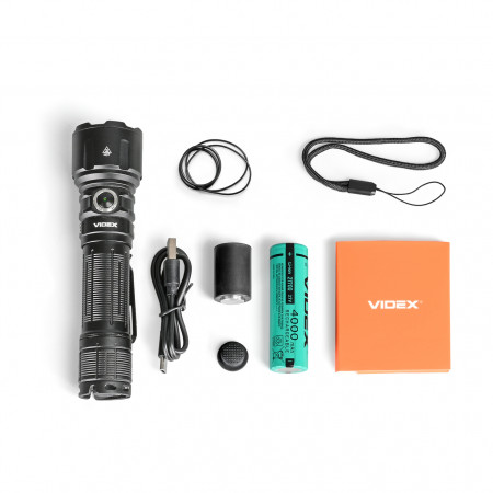 Ліхтар VIDEX VLF-A376 3600lm, Li-ion 21700 5000mAh, тактичний корпус, IP68
