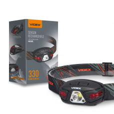 Налобний ліхтар VIDEX VLF-H015 330lm, Li-pol 1200mAh, широкий кут світла