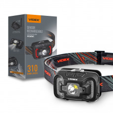 Налобний ліхтар VIDEX VLF-H025C 310lm, Li-pol 1200mAh, кілька режимів, IP65