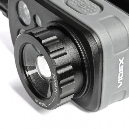 Налобний ліхтар VIDEX VLF-H046Z 500lm, Li-pol 1200mAh, сенсор, фокусування, IP65