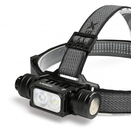 Налобний ліхтар VIDEX VLF-H066A 2000lm, Li-pol 2600mAh, магніт, червоне світло, IP67