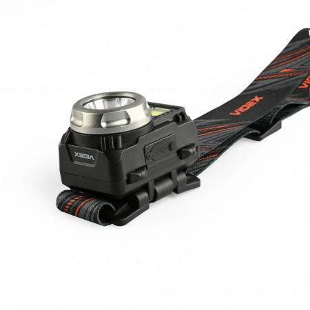 Налобний ліхтар VIDEX VLF-H075C 550lm, Li-pol 1500mAh, рівномірне освітлення, IP65