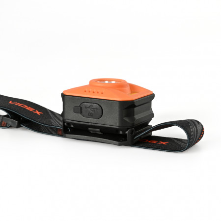 Налобний ліхтар VIDEX VLF-H085-OR 400lm, Li-pol 850mAh, нейтральне світло 5000K