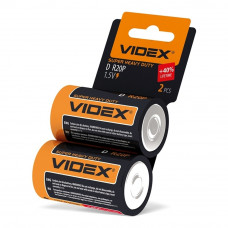 Батарейка сольова Videx R2OP/D 2шт shrink card