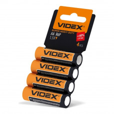 Батарейка сольова Videx R6P/AA 4шт shrink card
