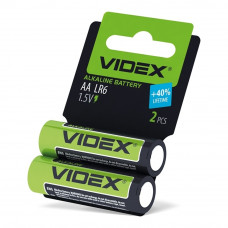 Батарейка лужна Videx LR6/AA 2шт shrink card