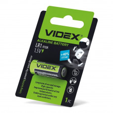 Батарейка лужна Videx LR1 1шт blister