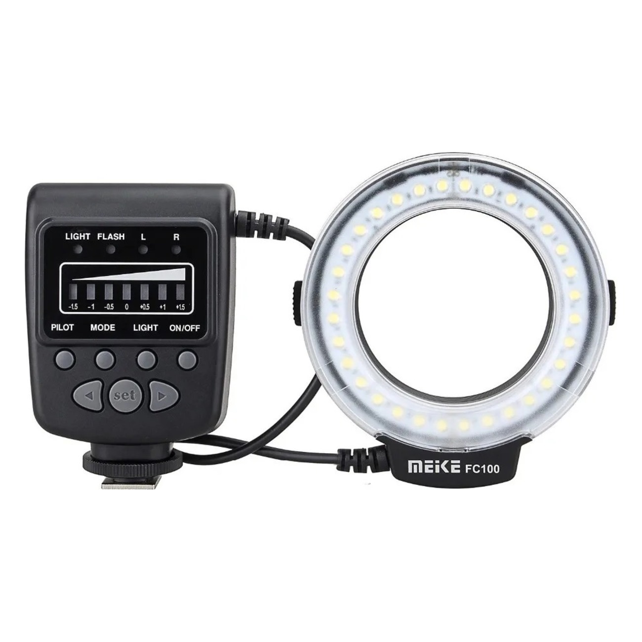 Кільцевий LED макроспал MeiKe FC-100 для Canon, Nikon, Sony
